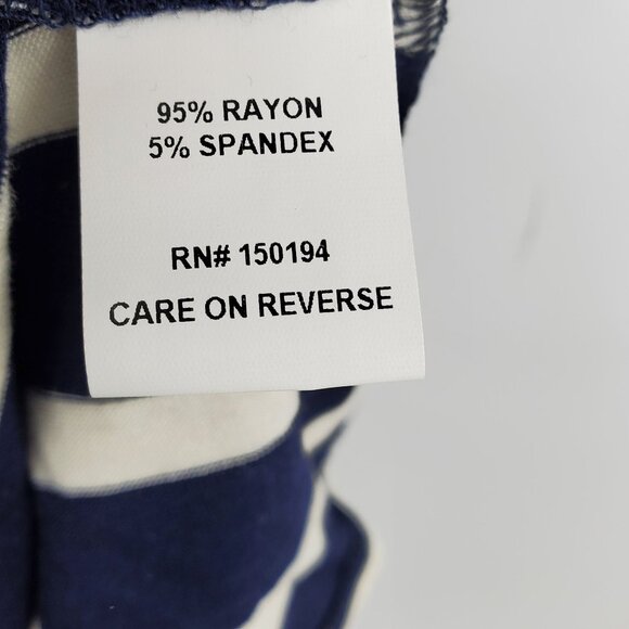 NWT Living Doll Navy Blue and White Surplice Neck Short Sleeve Above Knee Dress - Picture 11 of 14